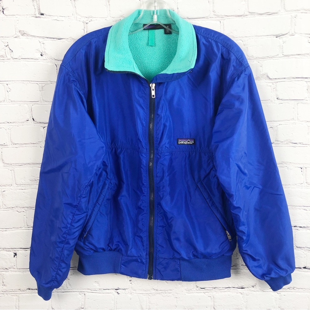 Vintage 90’s Y2K Patagonia Zip Up Fleece Lined Bomber Jacket Sz S